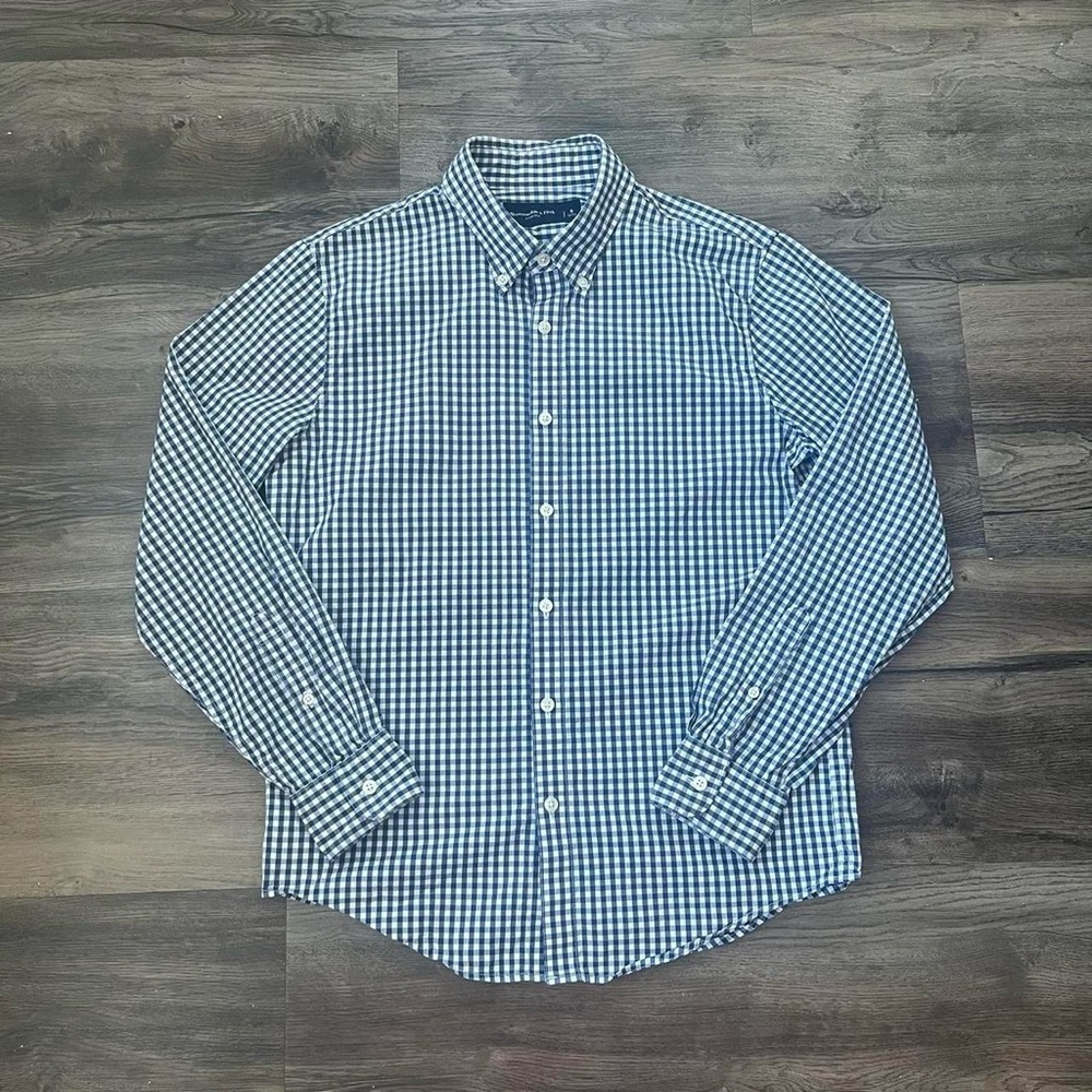 Abercrombie & Fitch Navy and White Gingham Shirt - Picture 3 of 5
